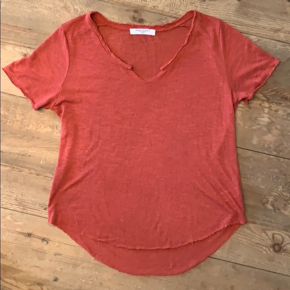 Project Social T T-shirt Slub knit raw edge